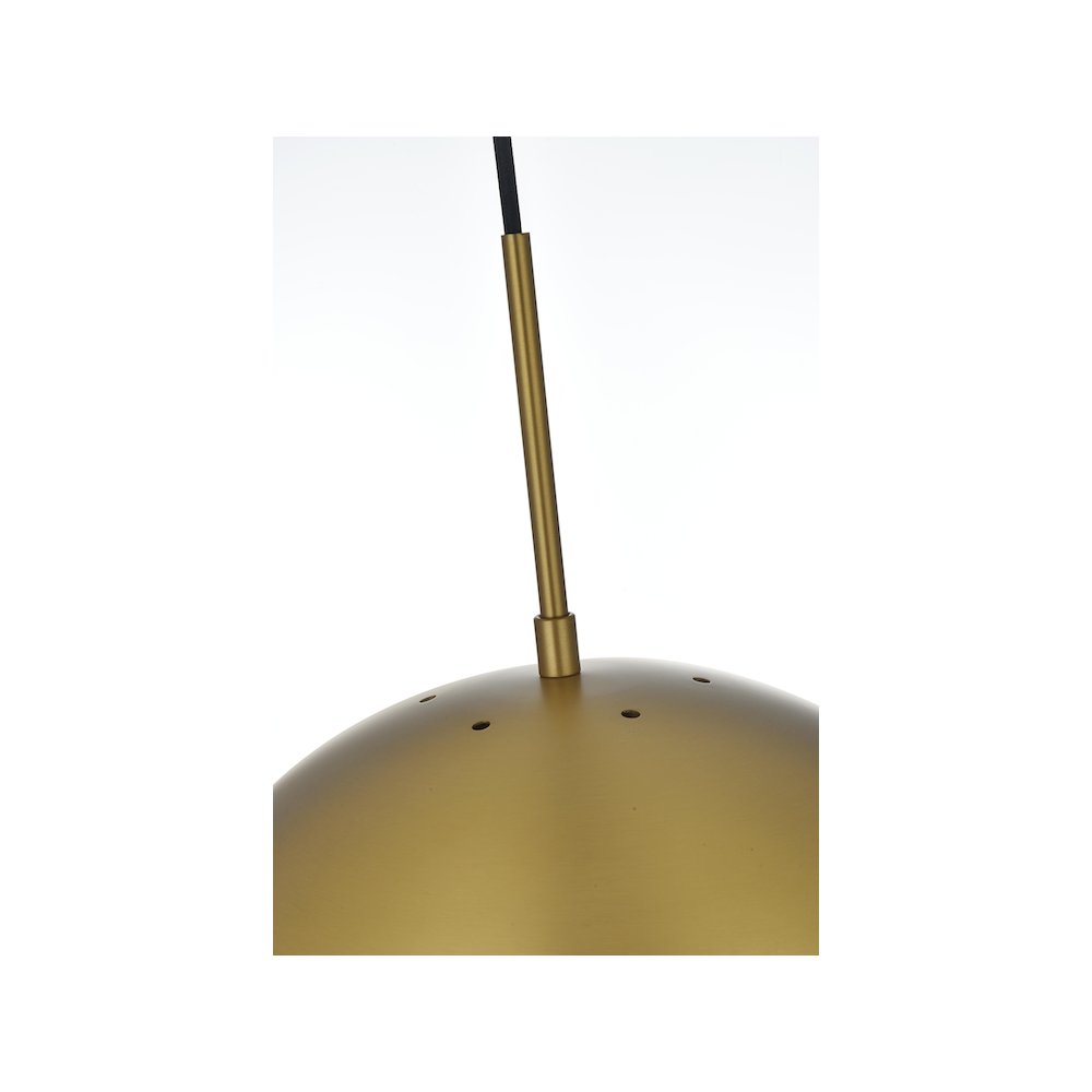 Eclipse 14 Inch Pendant Frosted White Shade in Satin Gold. Picture 6