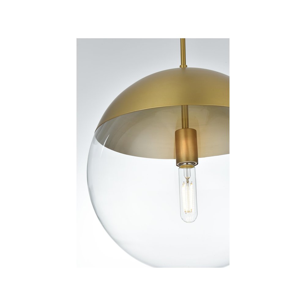 Eclipse 14 Inch Pendant Clear Shade in Chrome. Picture 4