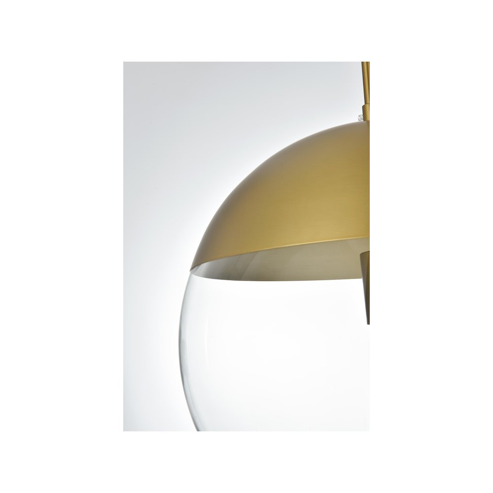 Eclipse 14 Inch Pendant Clear Shade in Chrome. Picture 5