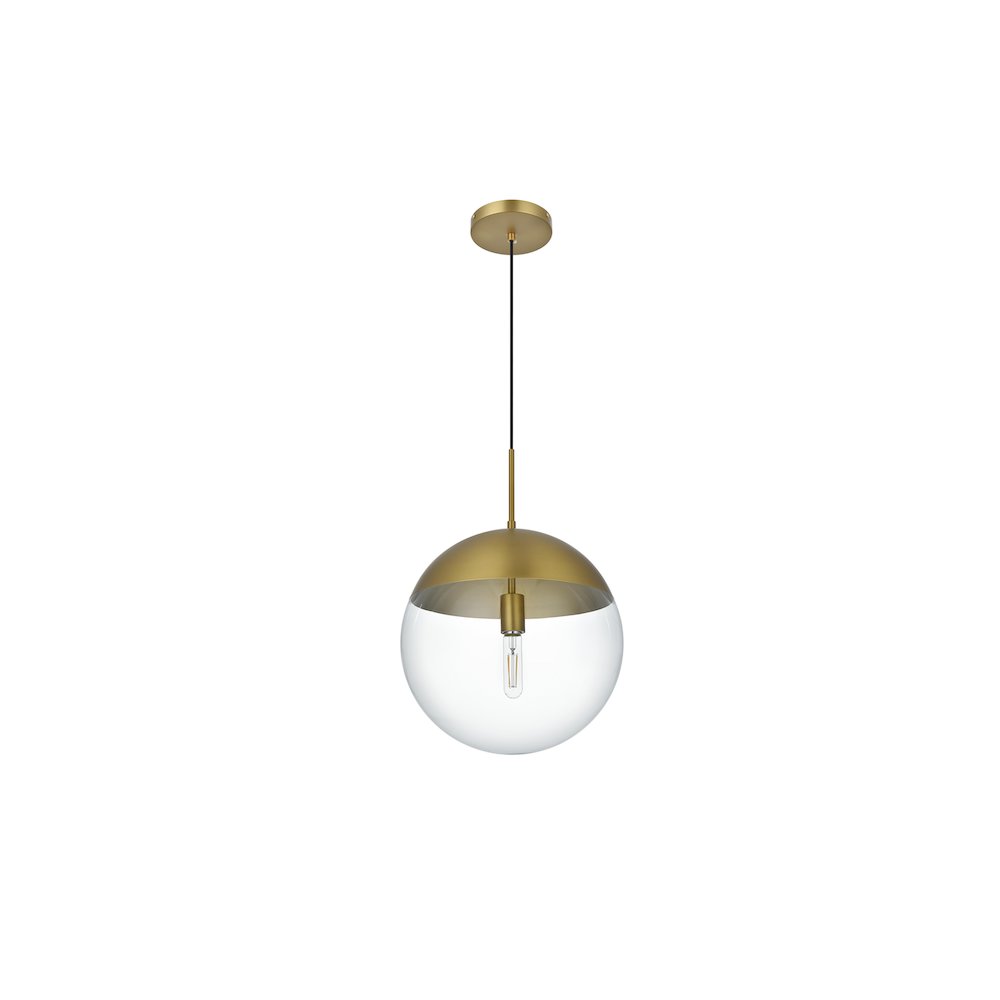 Eclipse 14 Inch Pendant Clear Shade in Chrome. Picture 8