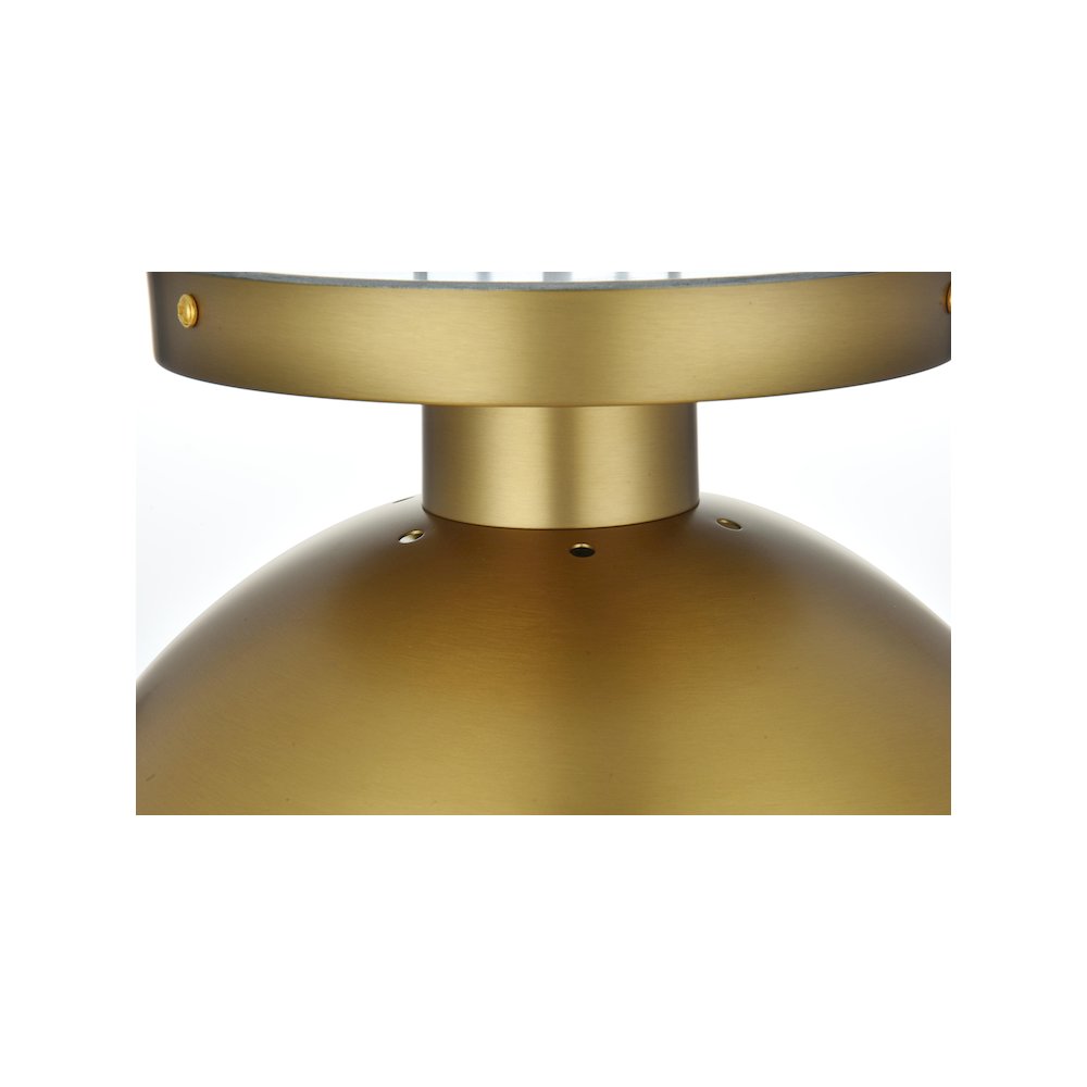 Eclipse 12 Inch Flush Mount Frosted White Shade in Satin Gold. Picture 6