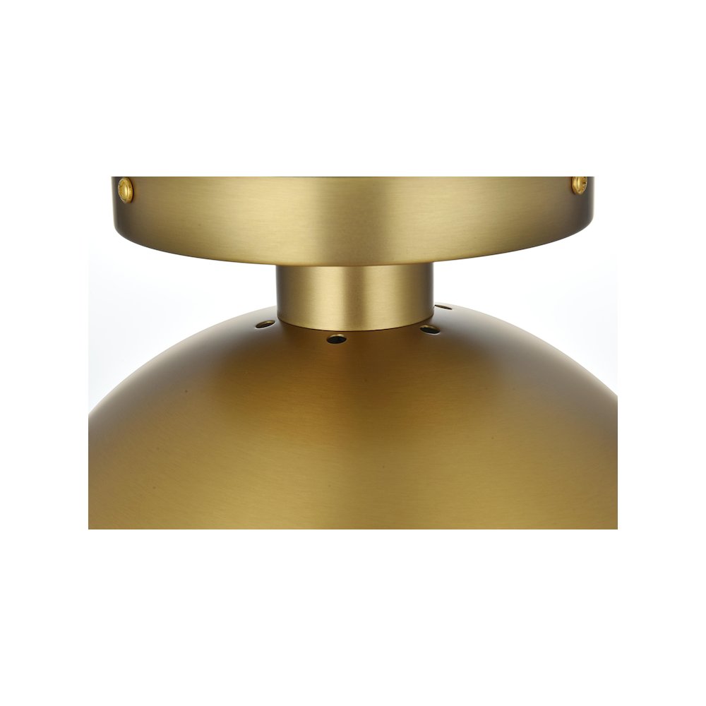 Eclipse 10 Inch Flush Mount Frosted White Shade in Satin Gold. Picture 6