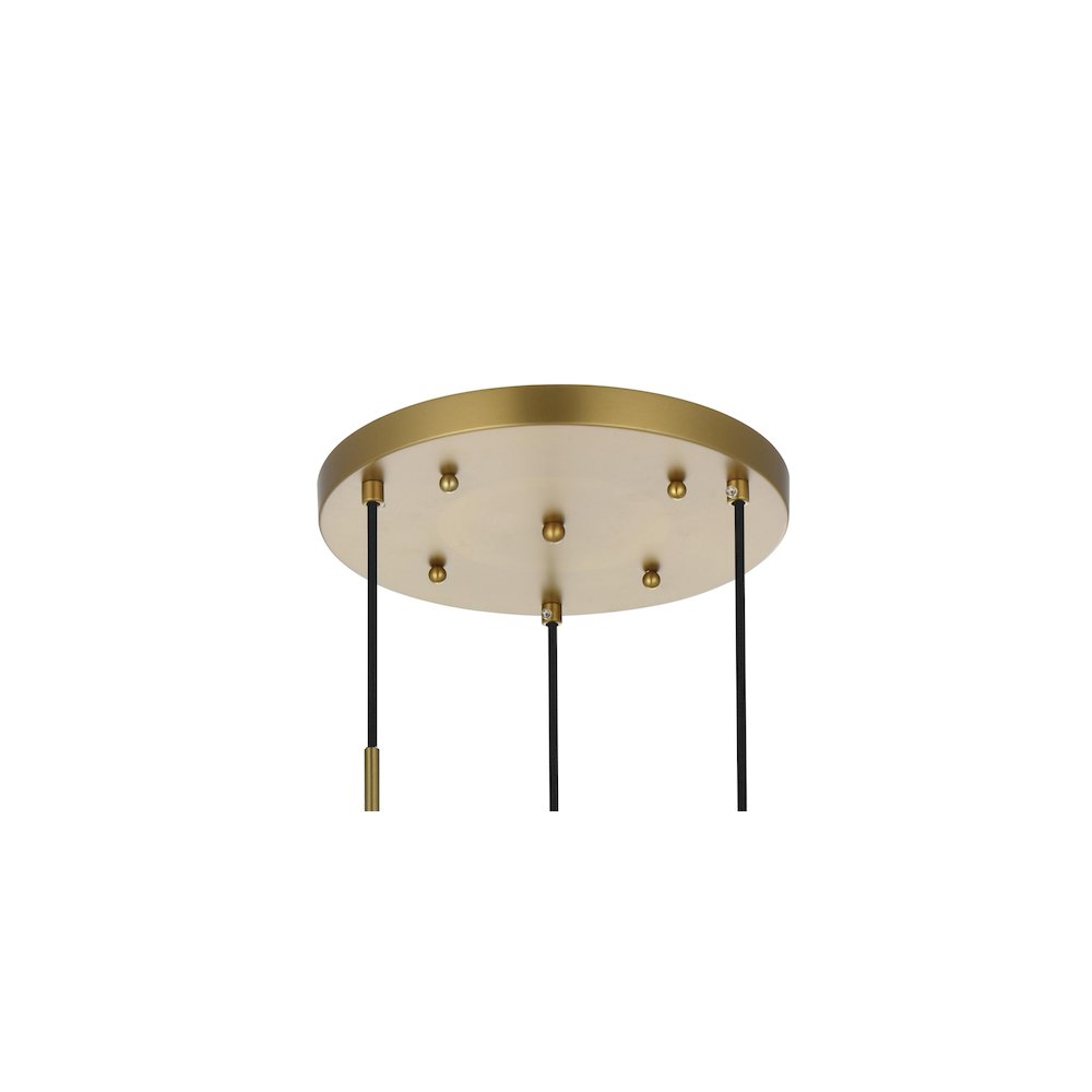 Eclipse 18 Inch Pendant Frosted White Shade in Satin Gold. Picture 5