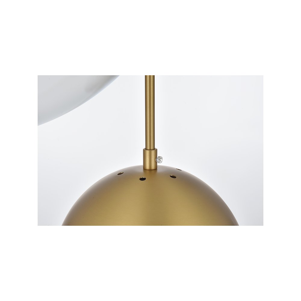 Eclipse 18 Inch Pendant Frosted White Shade in Satin Gold. Picture 6