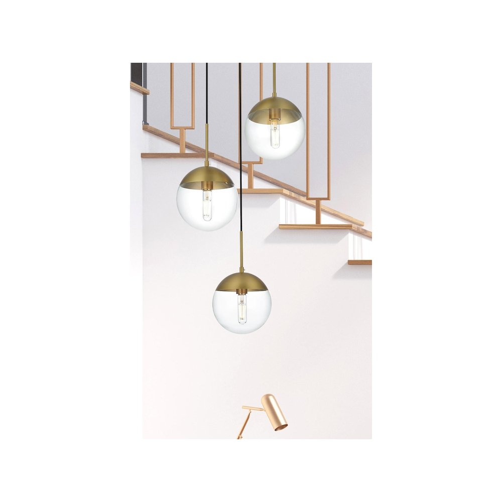 Eclipse 18 Inch Pendant Clear Shade in Chrome. Picture 2