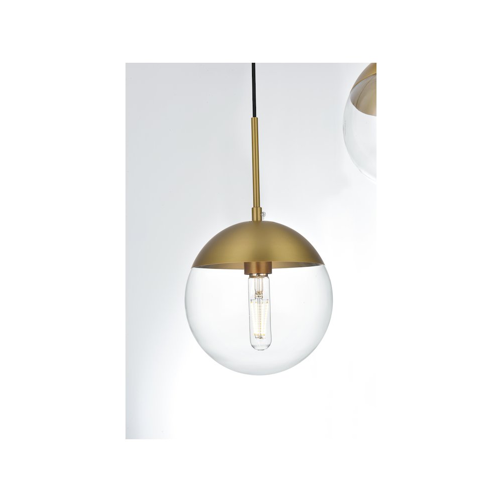 Eclipse 18 Inch Pendant Clear Shade in Chrome. Picture 6