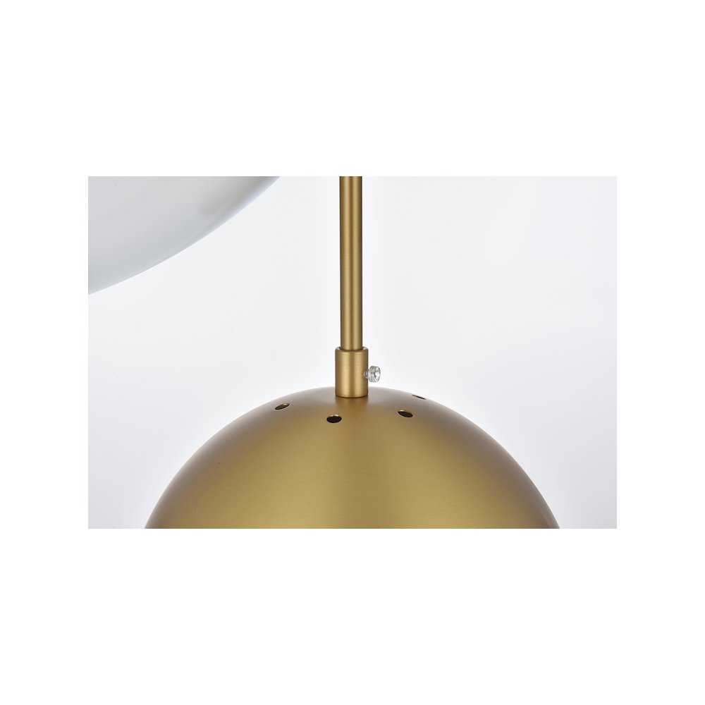 Eclipse 18 Inch Pendant Frosted White Shade in Satin Gold. Picture 4