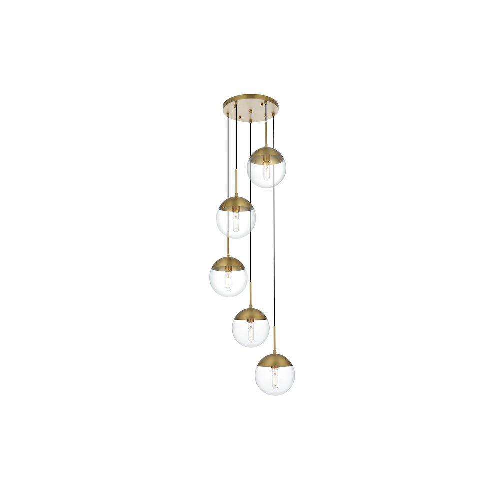 Eclipse 18 Inch Pendant Clear Shade in Chrome. Picture 1