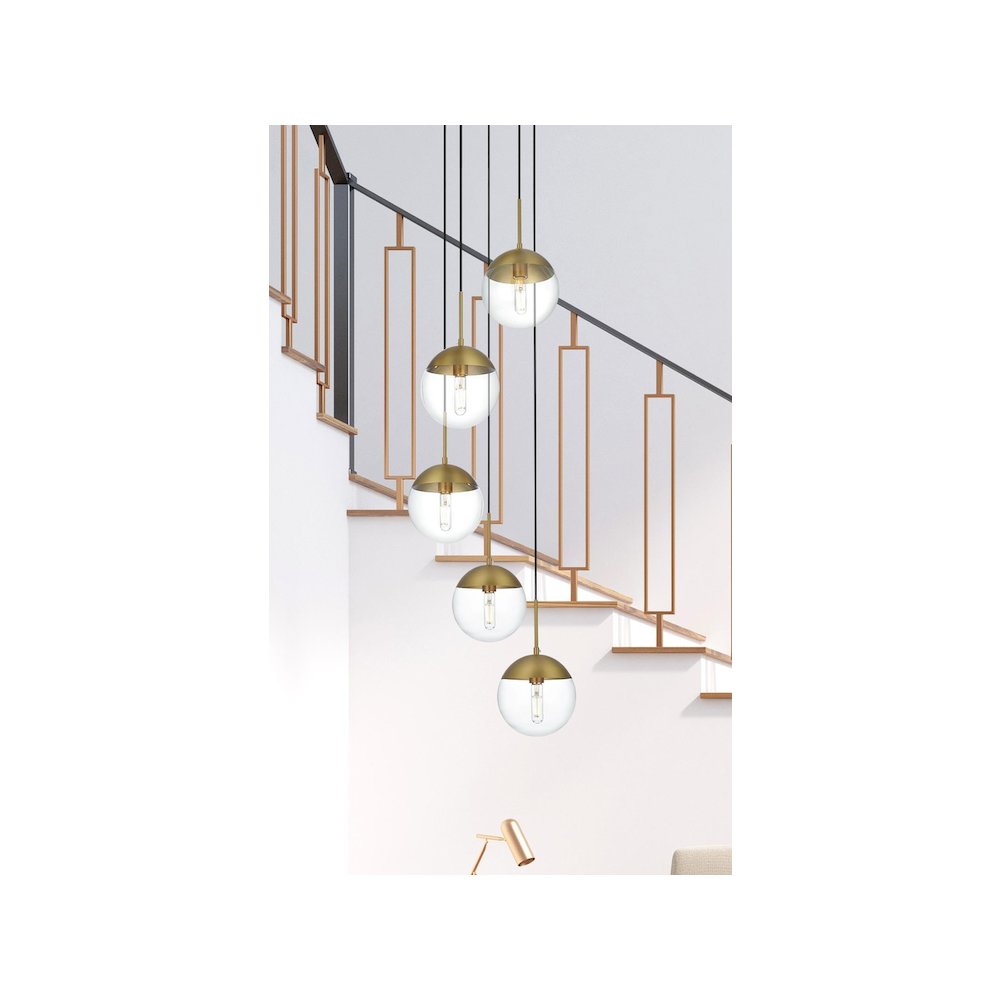 Eclipse 18 Inch Pendant Clear Shade in Chrome. Picture 2