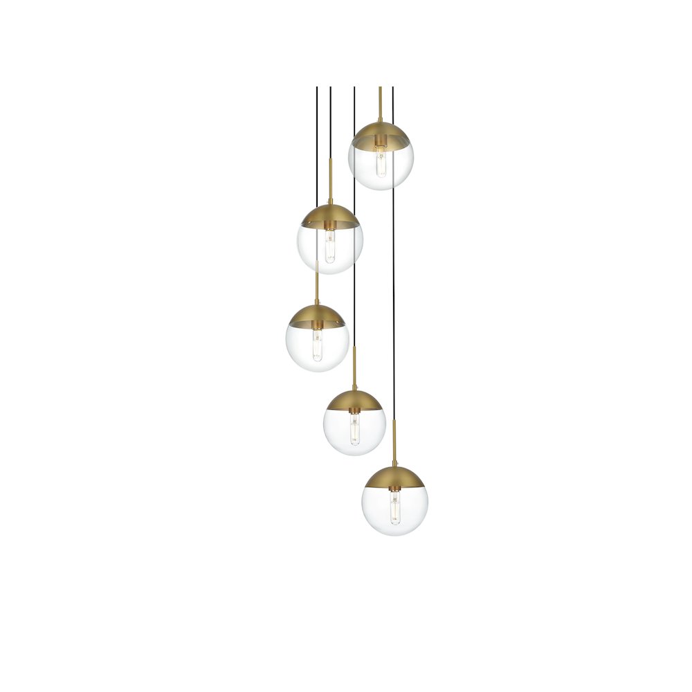 Eclipse 18 Inch Pendant Clear Shade in Chrome. Picture 3