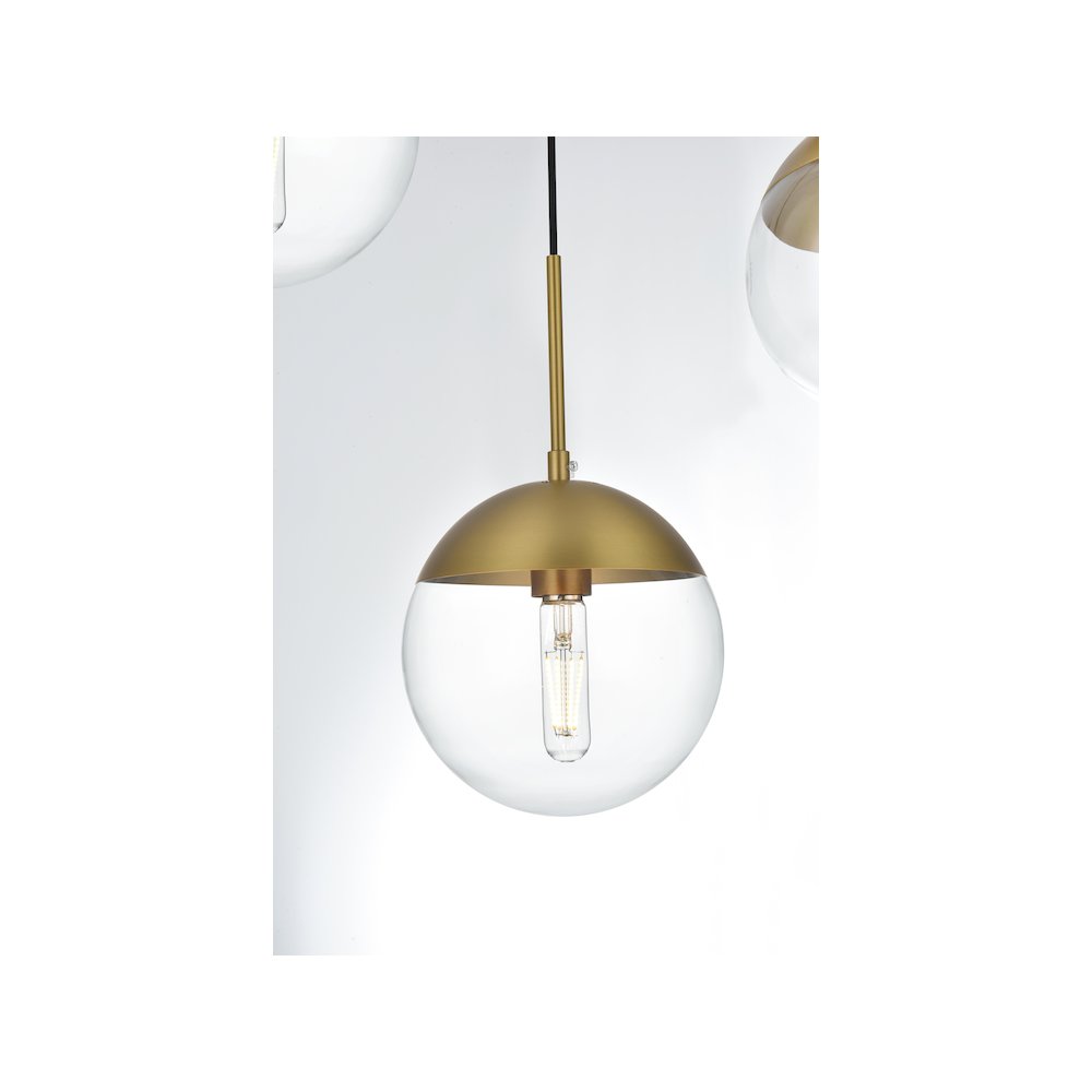Eclipse 18 Inch Pendant Clear Shade in Chrome. Picture 4