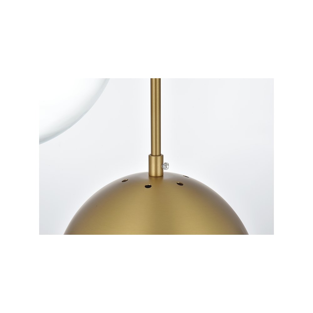 Eclipse 18 Inch Pendant Clear Shade in Chrome. Picture 6