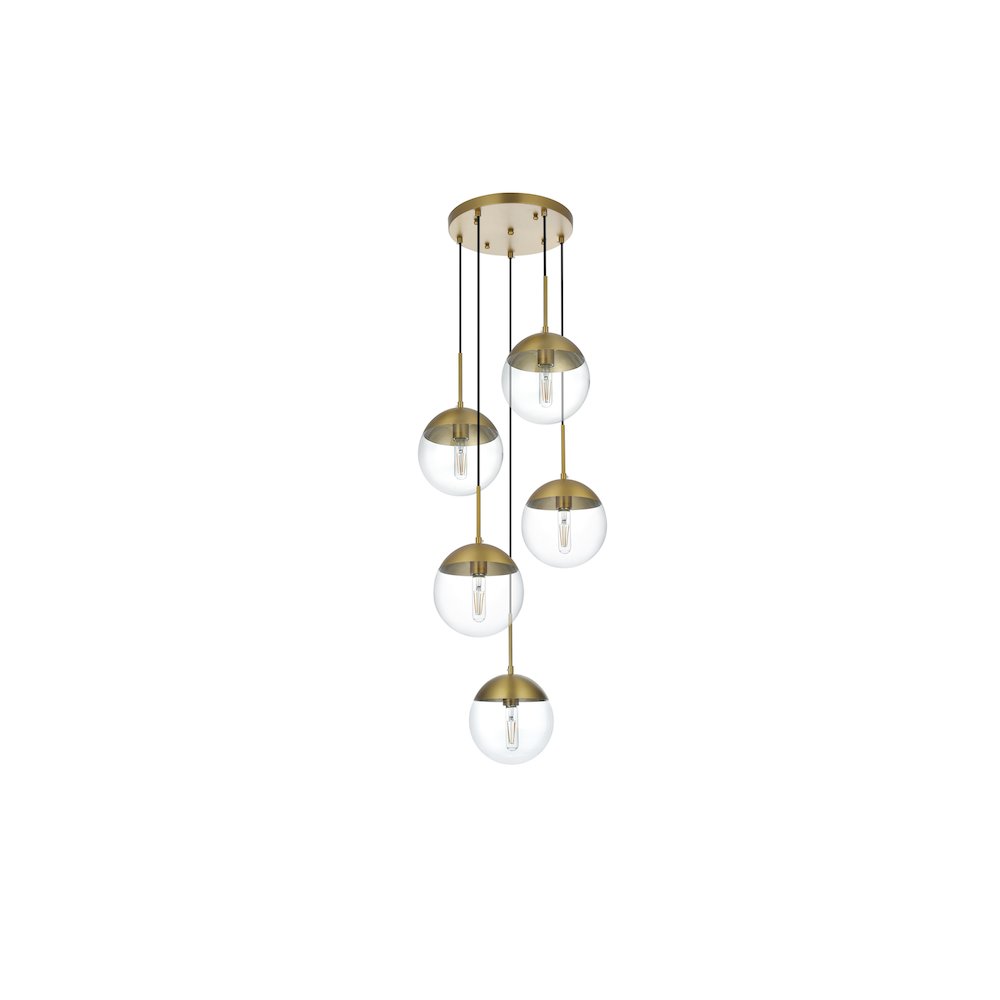 Eclipse 18 Inch Pendant Clear Shade in Chrome. Picture 7