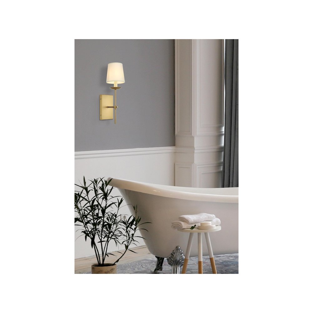 Eclipse 4.5 inch Wall Sconce in Satin Gold. Picture 2