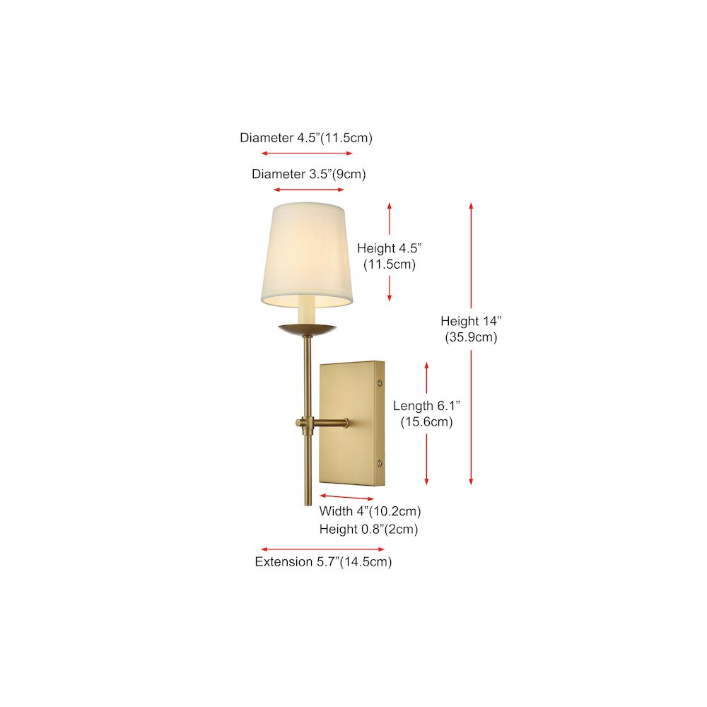 Eclipse 4.5 inch Wall Sconce in Satin Gold. Picture 7