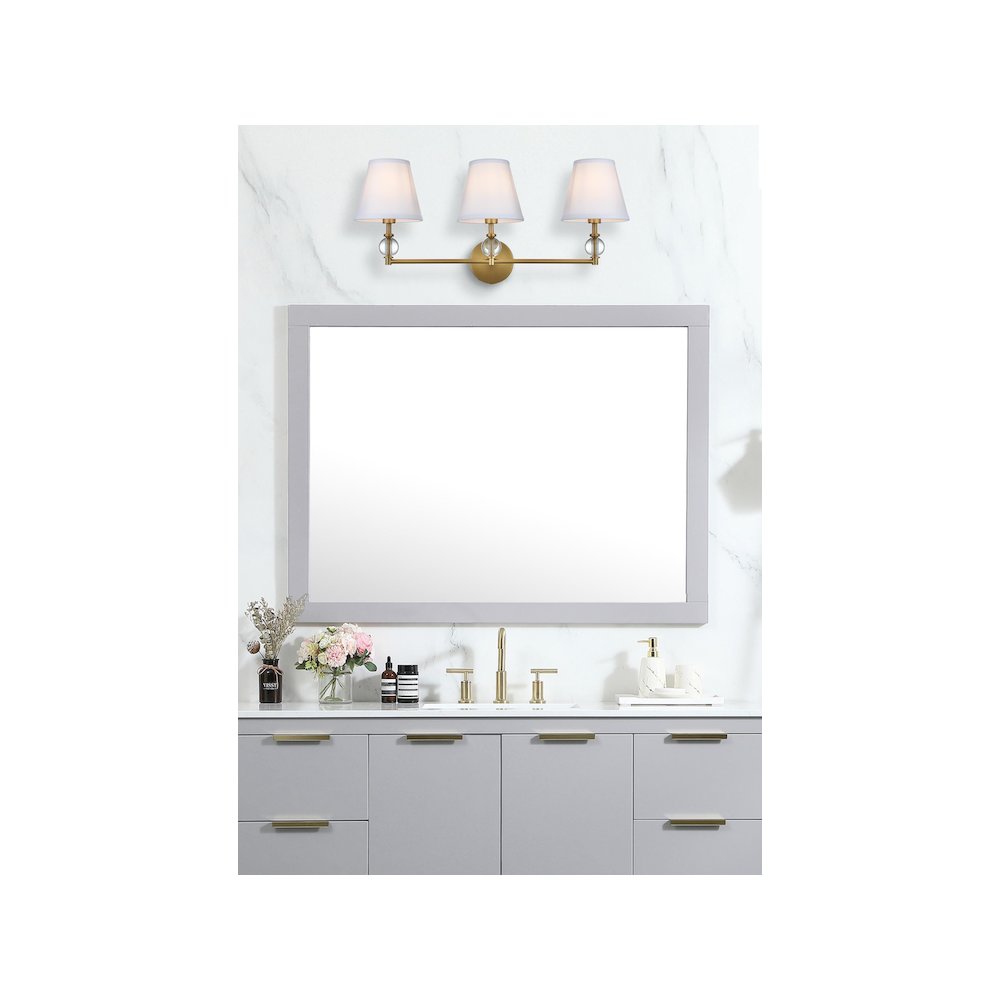 Bethany 27 inch Wall Sconce in Satin Gold. Picture 2