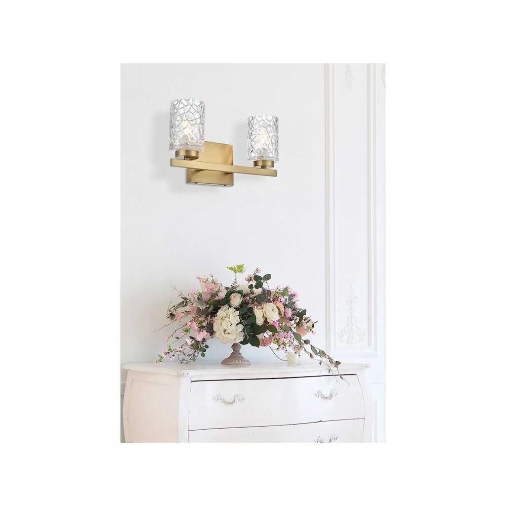Cassie 14 inch Wall Sconce in Satin Gold. Picture 2