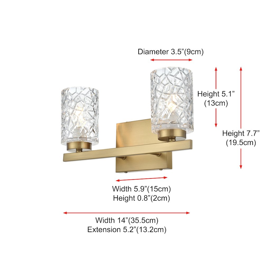 Cassie 14 inch Wall Sconce in Satin Gold. Picture 7