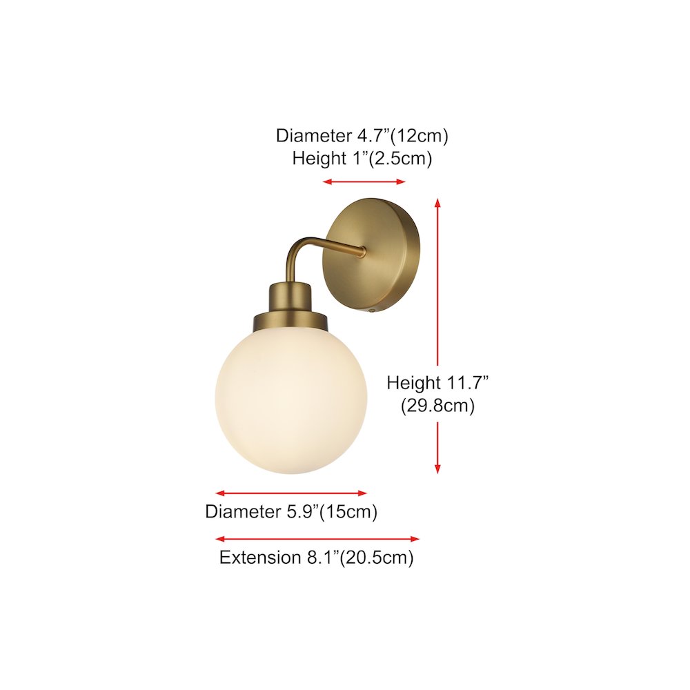 Hanson 6 inch Wall Sconce in Satin Gold. Picture 7