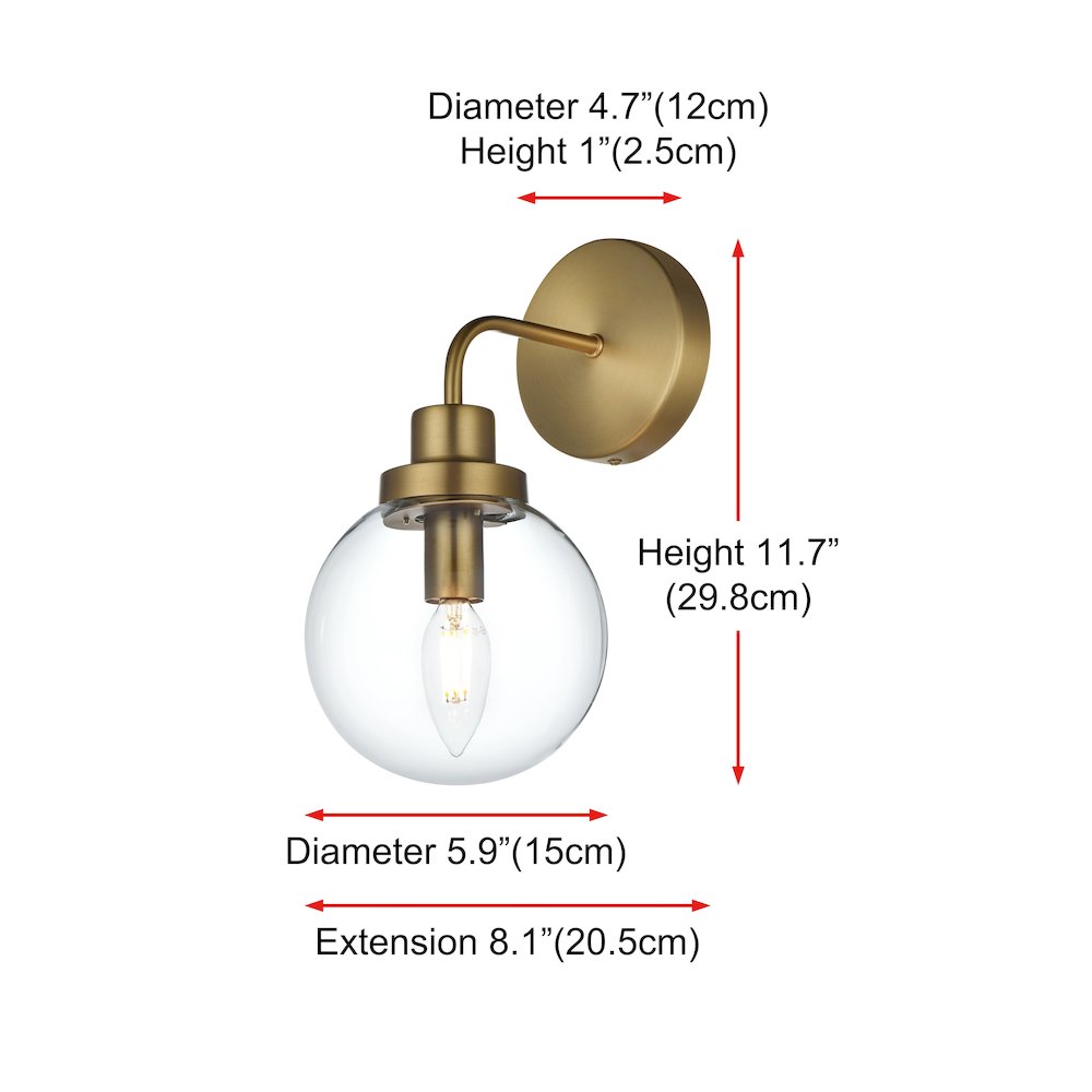 Hanson 6 inch Wall Sconce in Satin Gold. Picture 7