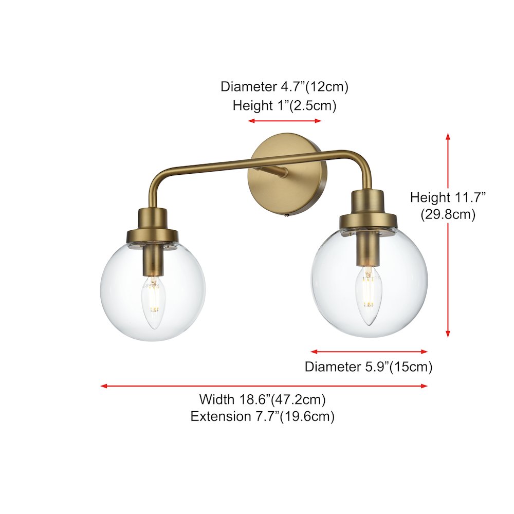 Hanson 19 inch Wall Sconce in Satin Gold. Picture 7
