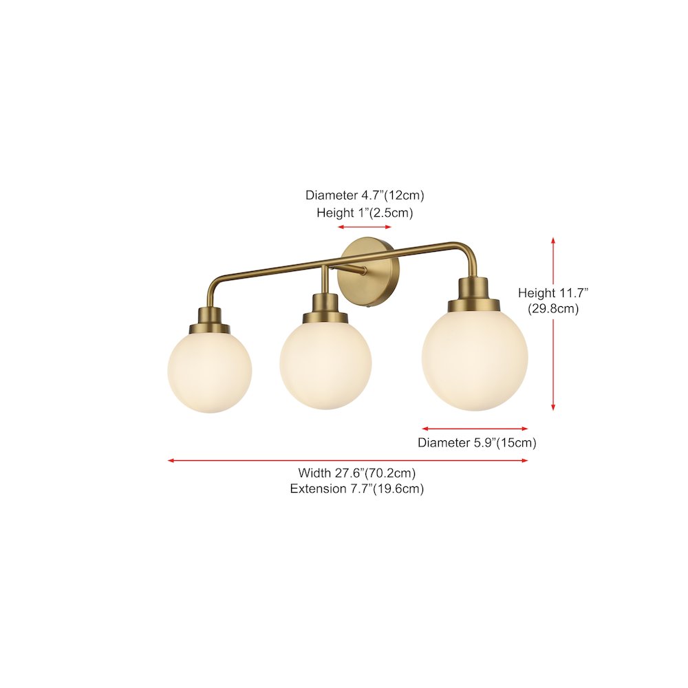 Hanson 28 inch Wall Sconce in Satin Gold. Picture 7