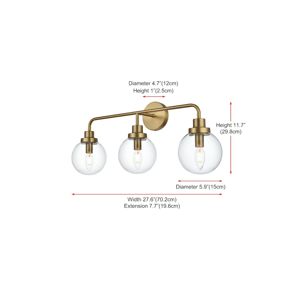 Hanson 28 inch Wall Sconce in Satin Gold. Picture 7
