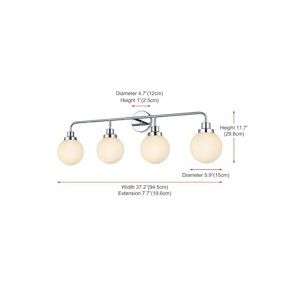 Hanson 37 inch Wall Sconce in Chrome. Picture 7