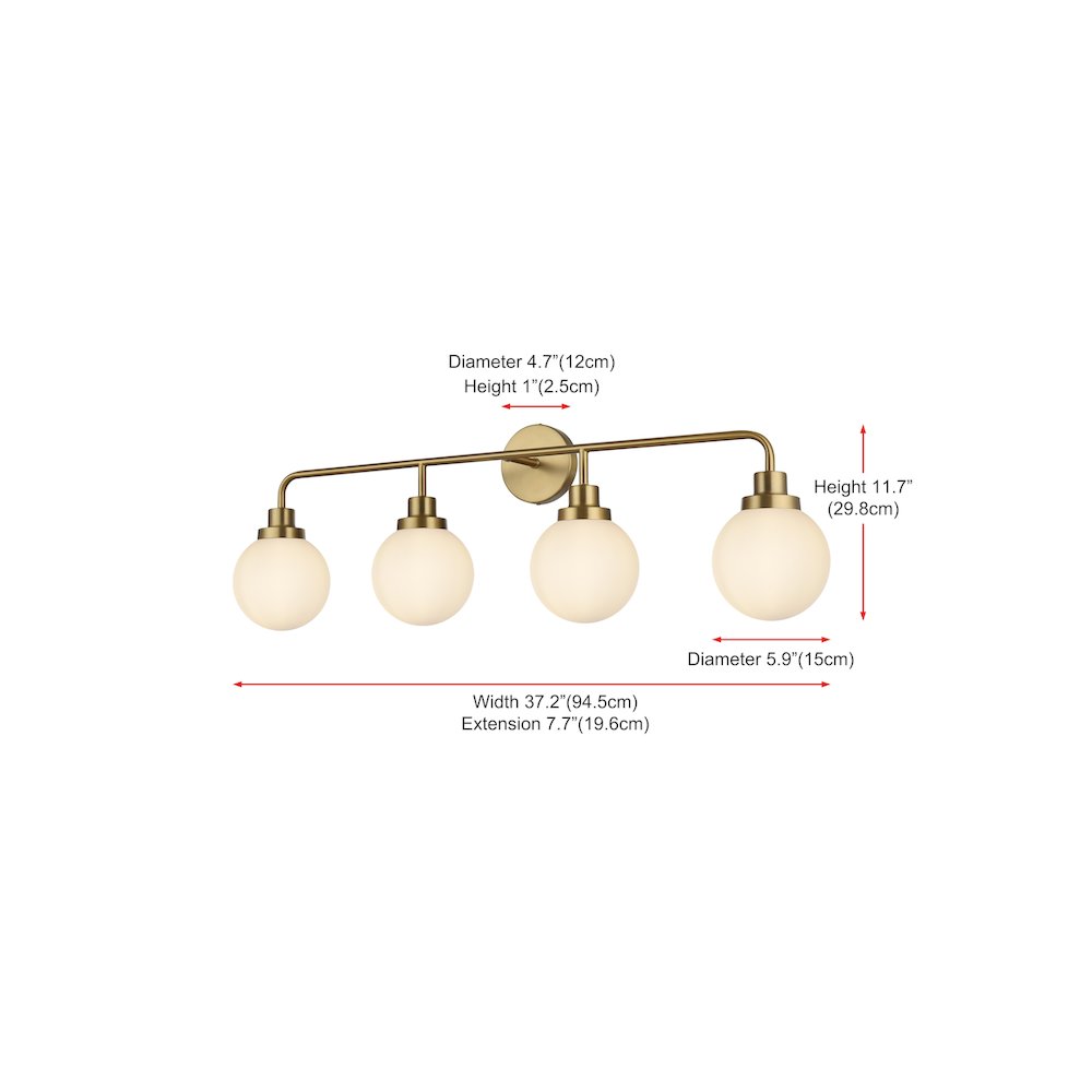 Hanson 37 inch Wall Sconce in Satin Gold. Picture 7