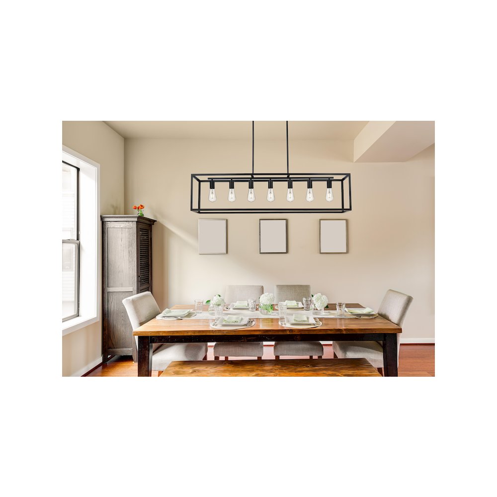 Judah 47 inch Pendant in Black. Picture 2