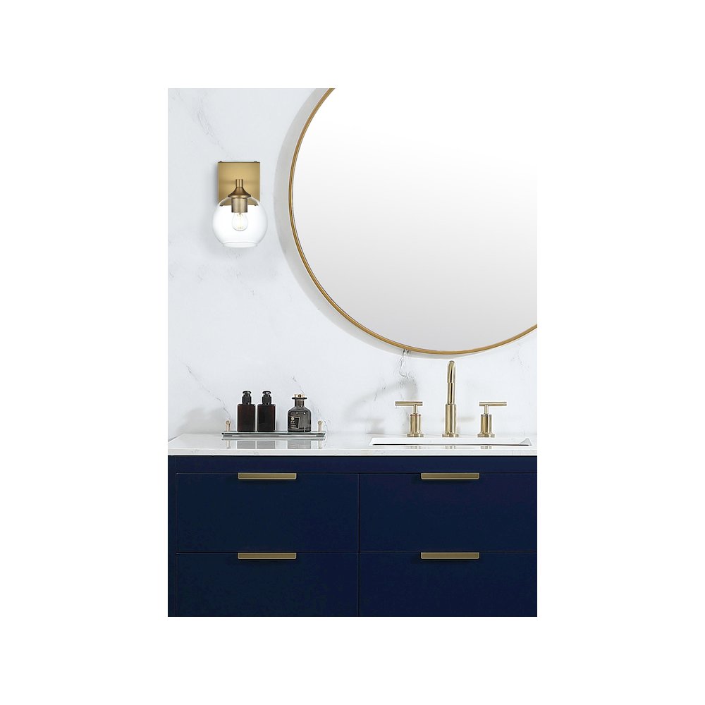 Eero 6 inch Wall Sconce in Satin Gold. Picture 2