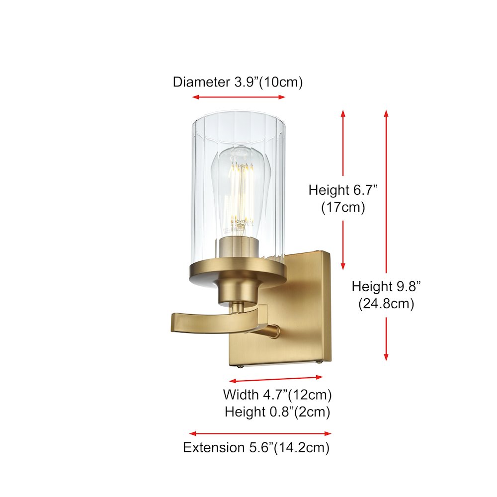 Thane 5 inch Wall Sconce in Satin Gold. Picture 7