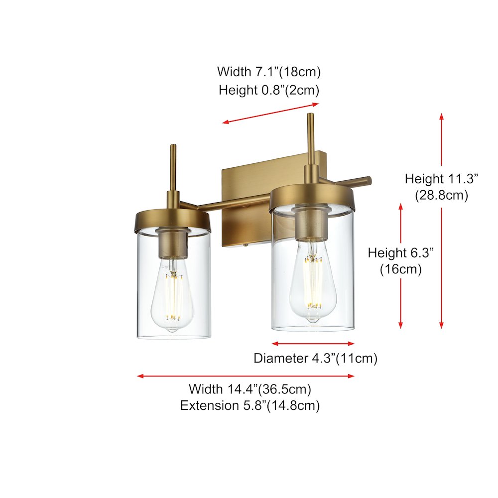 Taryin 14 inch Wall Sconce in Satin Gold. Picture 7