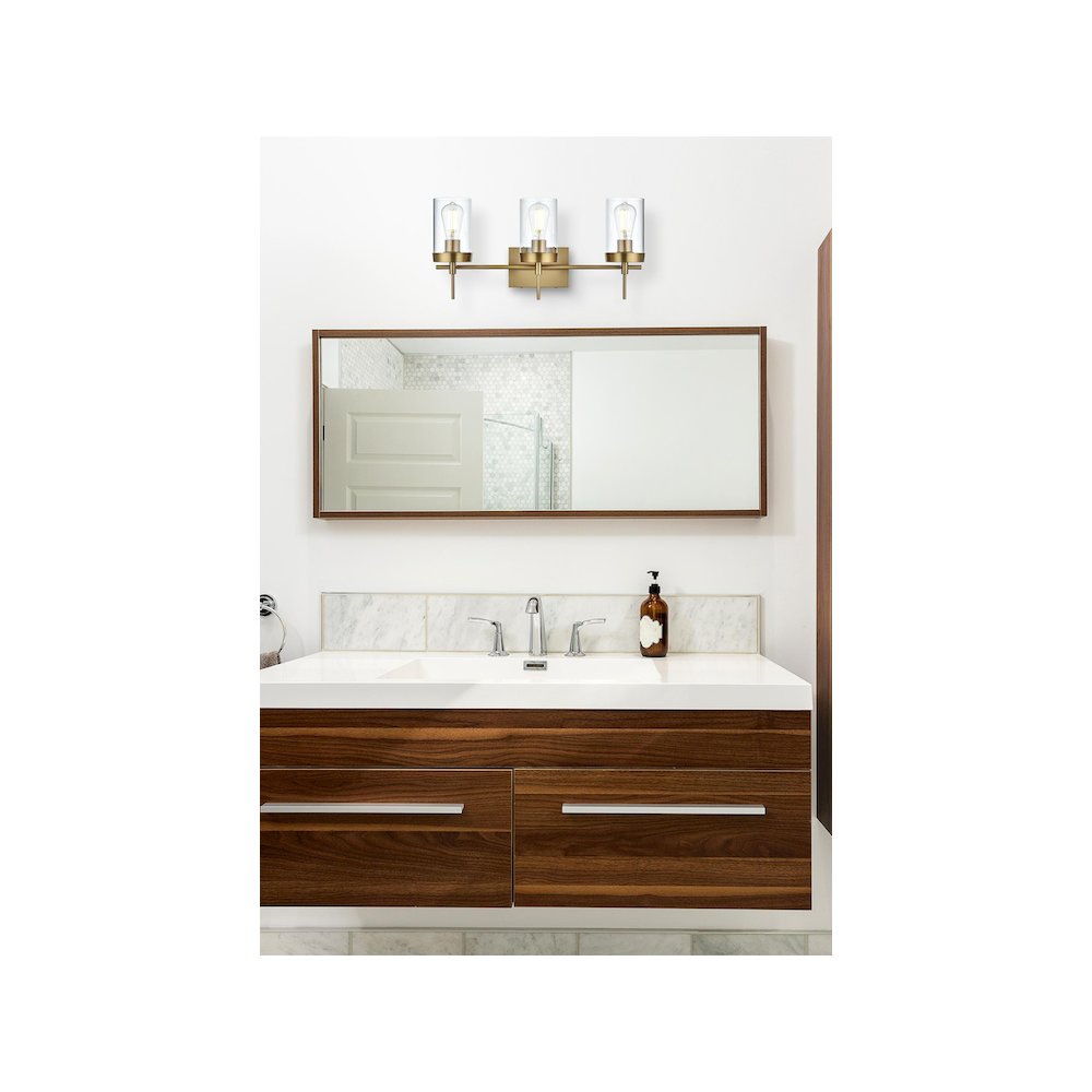 Taryin 24 inch Wall Sconce in Satin Gold. Picture 2