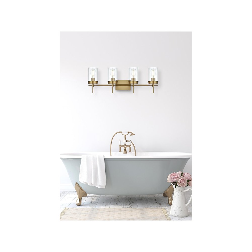 Taryin 32 inch Wall Sconce in Satin Gold. Picture 2