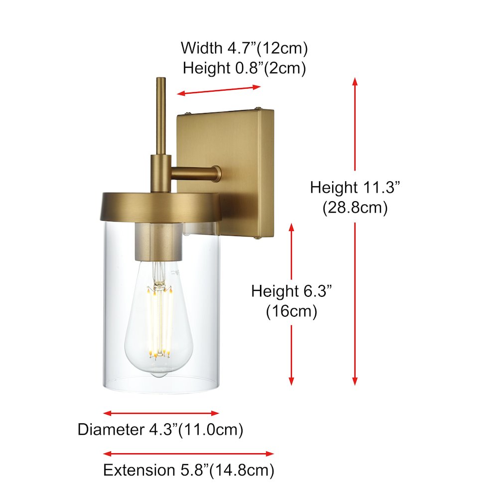 Taryin 4.5 inch Wall Sconce in Satin Gold. Picture 7