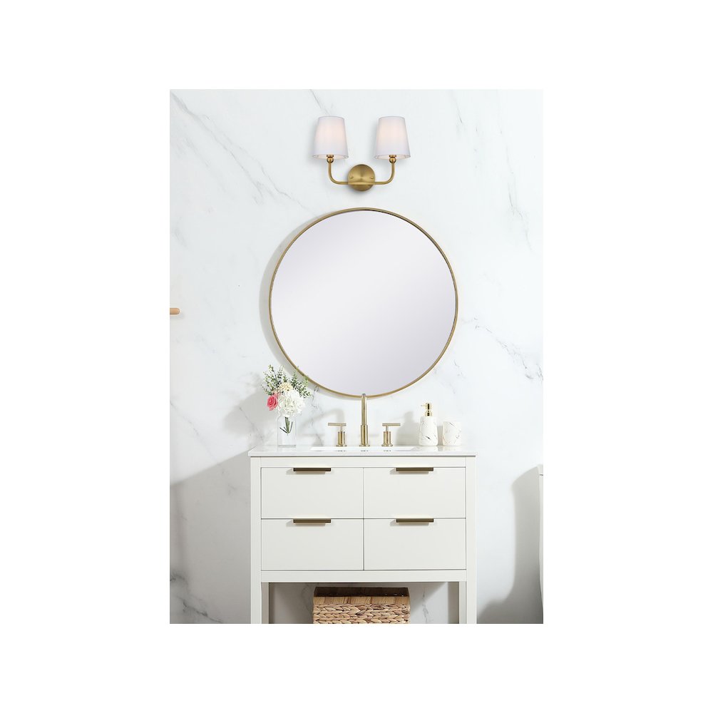 Senna 16 inch Wall Sconce in Satin Gold. Picture 2