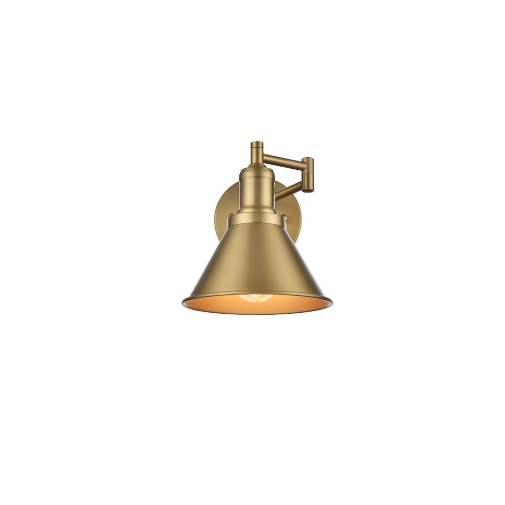 Varden 7 inch Wall Sconce in Satin Gold. Picture 1