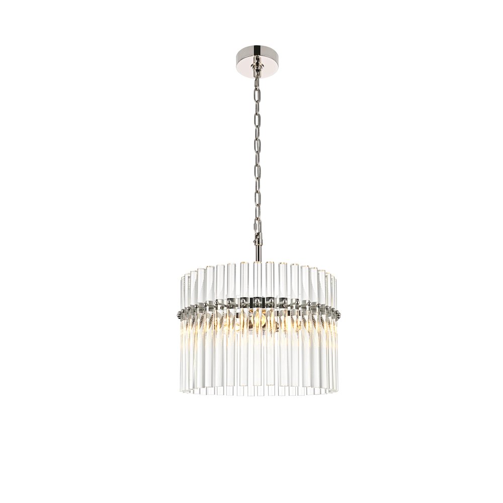 Paulina16 Inch Chandelier In Polished Nickel. Picture 1