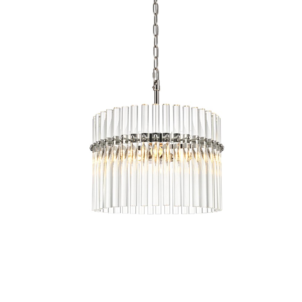 Paulina16 Inch Chandelier In Polished Nickel. Picture 3
