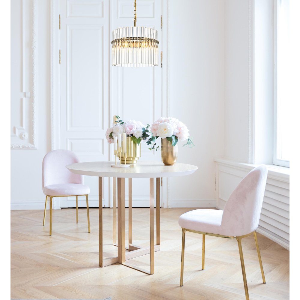 Paulina 16 Inch Chandelier In Satin Gold. Picture 2
