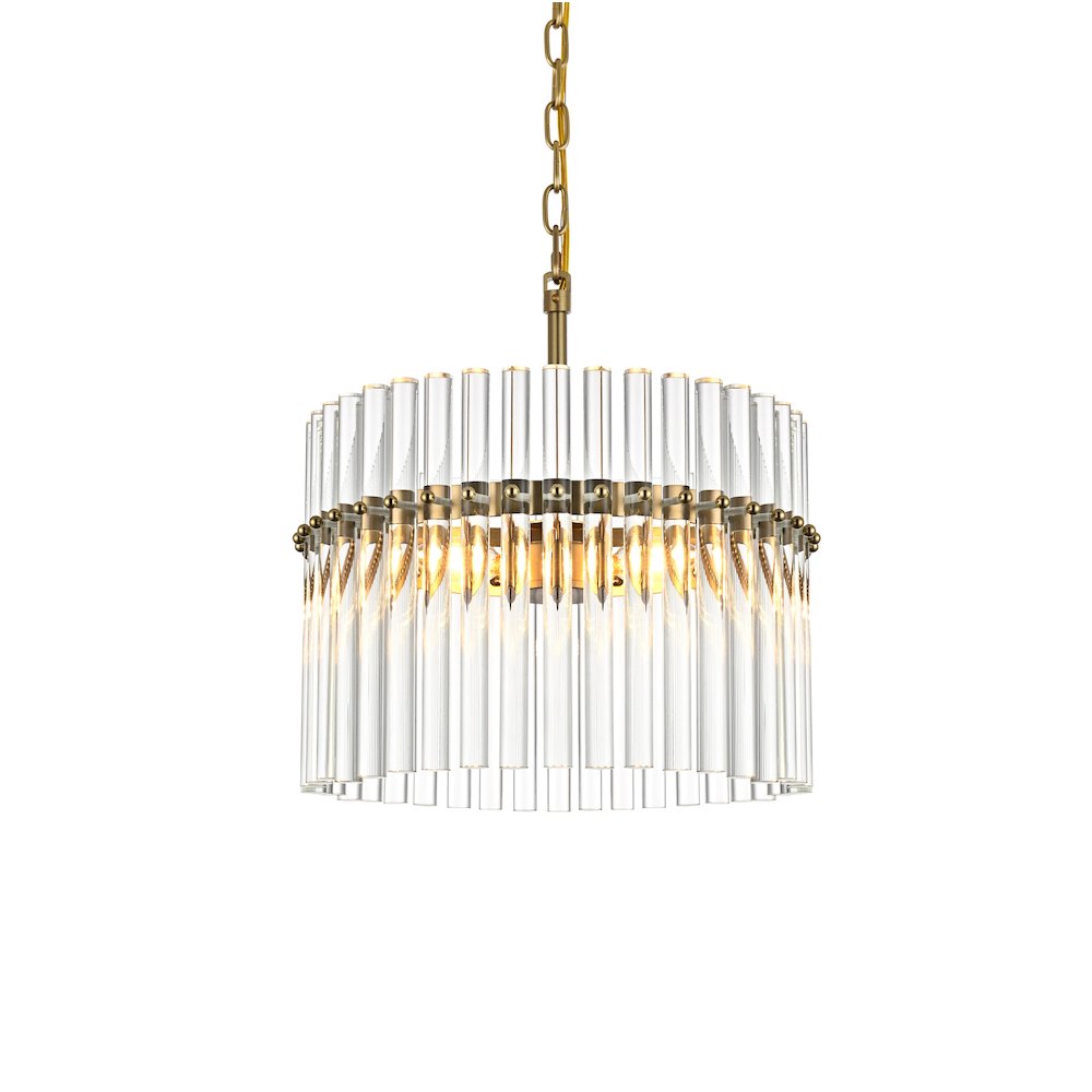 Paulina 16 Inch Chandelier In Satin Gold. Picture 3