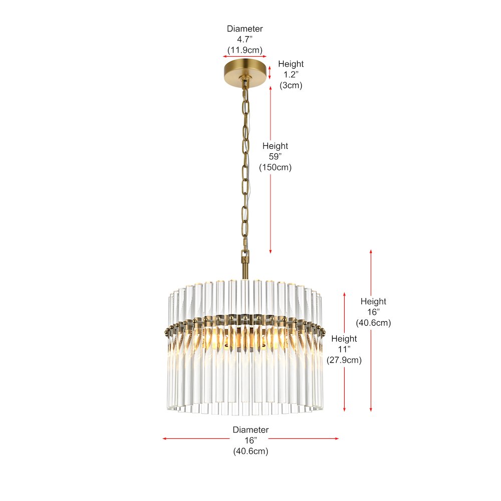 Paulina 16 Inch Chandelier In Satin Gold. Picture 8