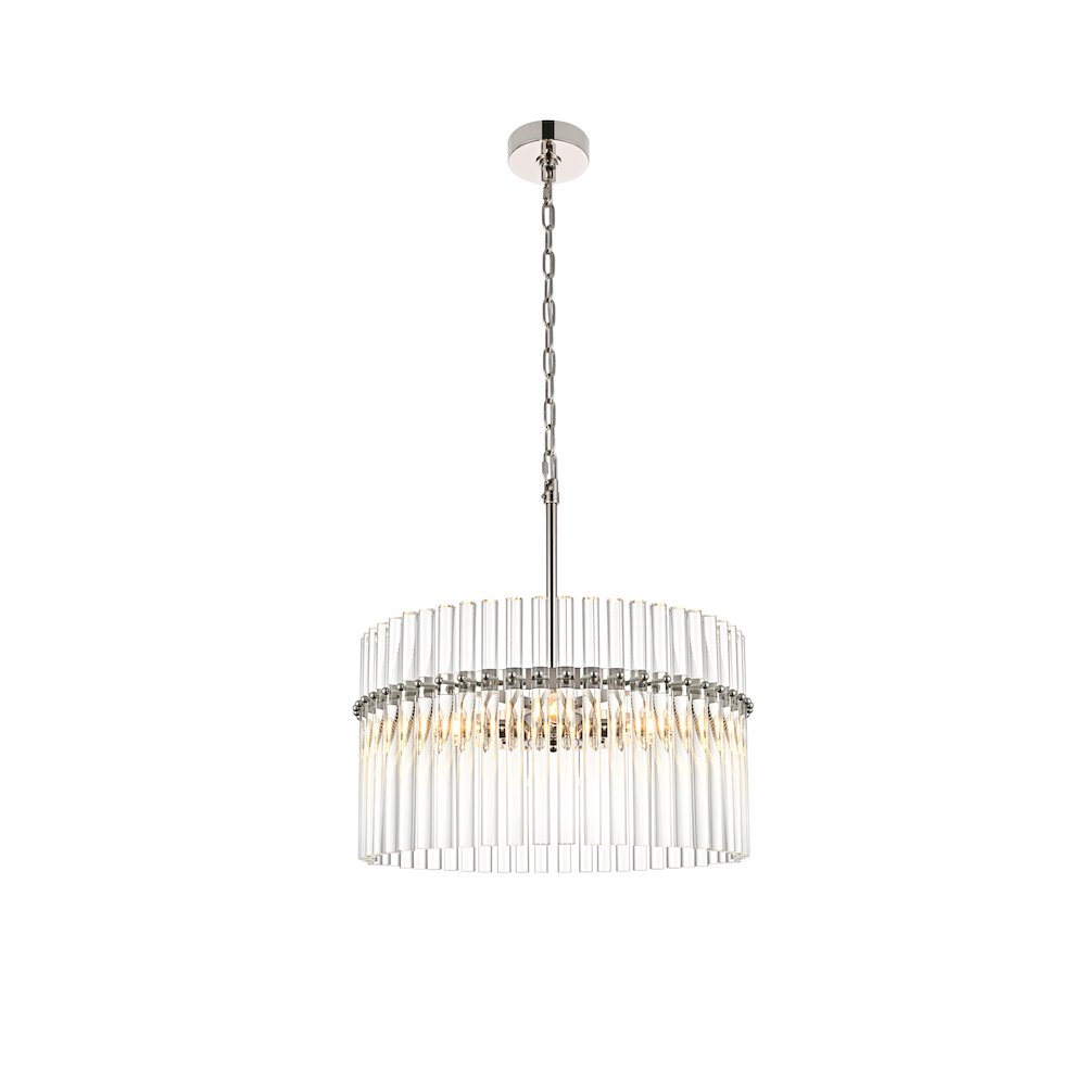 Paulina 20 Inch Chandelier In Polished Nickel. Picture 1