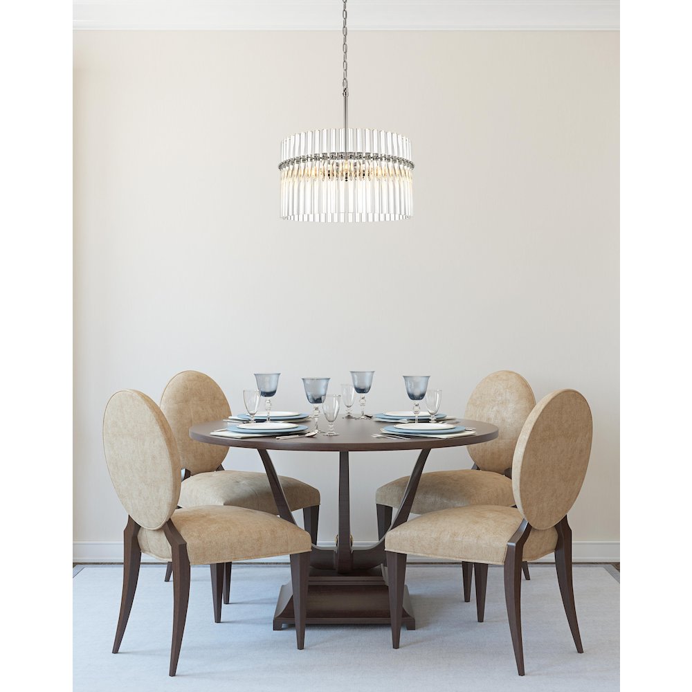 Paulina 20 Inch Chandelier In Polished Nickel. Picture 2