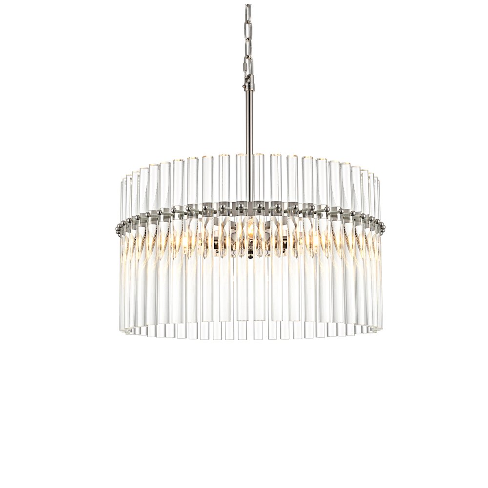 Paulina 20 Inch Chandelier In Polished Nickel. Picture 3
