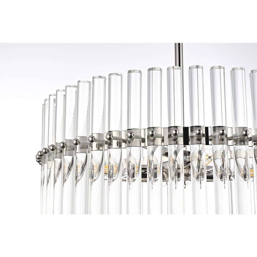 Paulina 20 Inch Chandelier In Polished Nickel. Picture 6