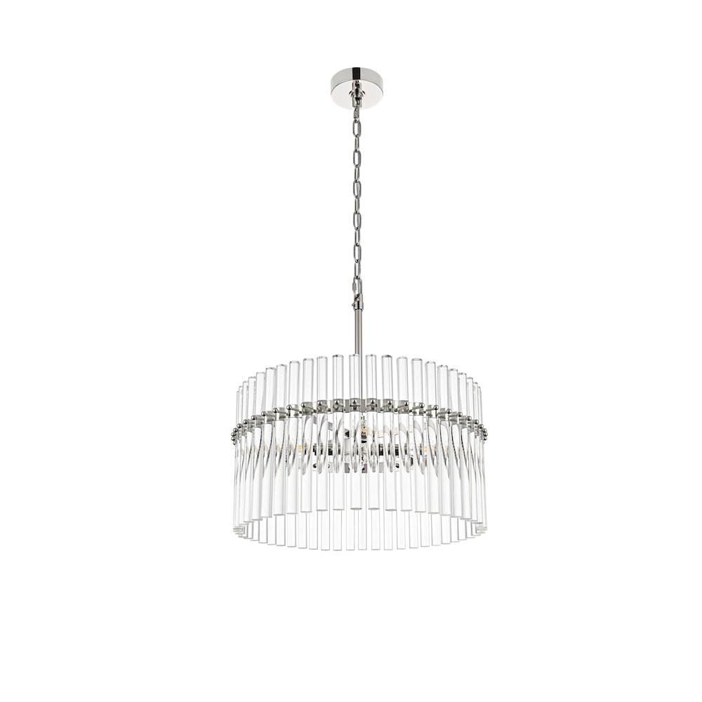 Paulina 20 Inch Chandelier In Polished Nickel. Picture 7
