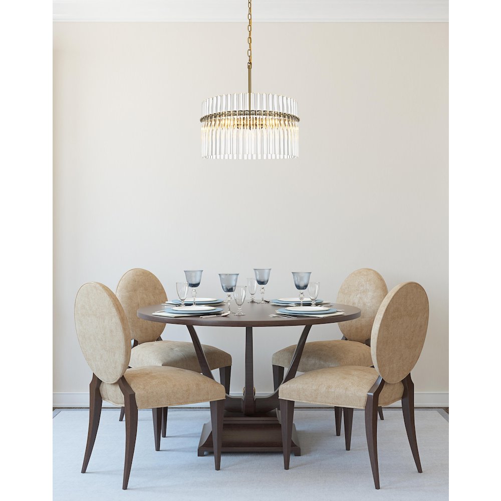 Paulina 20 Inch Chandelier In Satin Gold. Picture 2