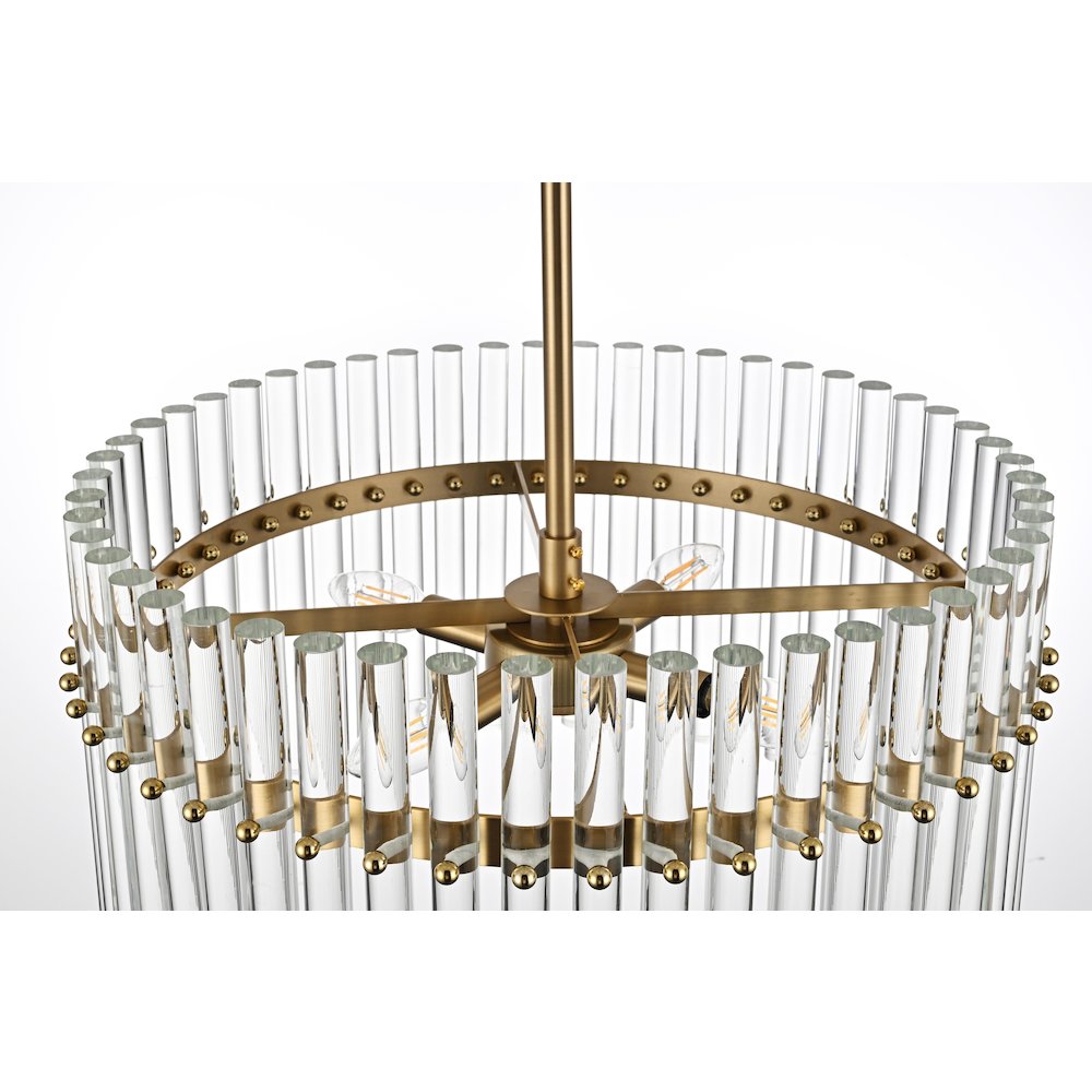 Paulina 20 Inch Chandelier In Satin Gold. Picture 5